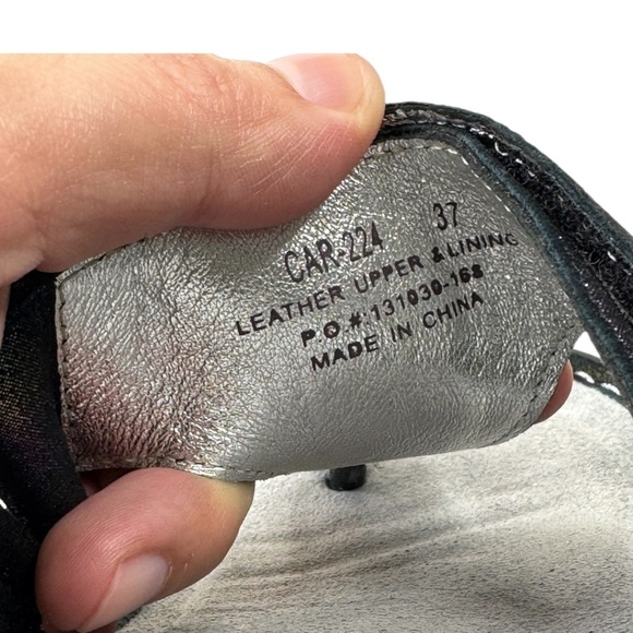 Alegria Carina Blue Rainbow Leather Thong Platform Sandal - Picture 4 of 11